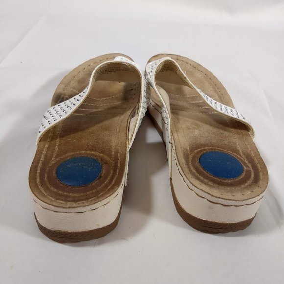 Cliffs Chelsea White and Silver Sandals Women's Size 10M - Picture 2 of 7